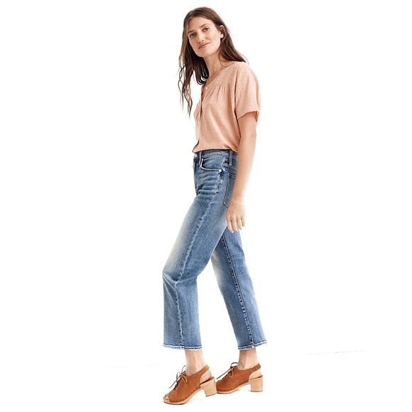 🎉HP🎉 Madewell Slim Wide-Leg Crop Jeans in Reggie - Picture 4 of 11